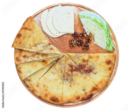 ossetian pie with cabbage a...