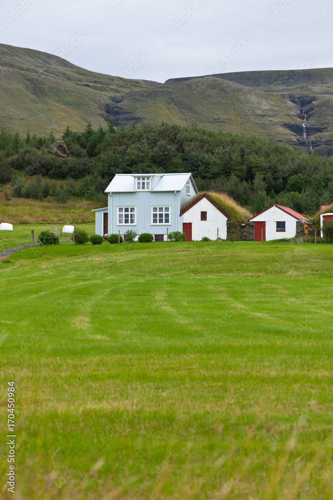 White Siding Icelandic Houses