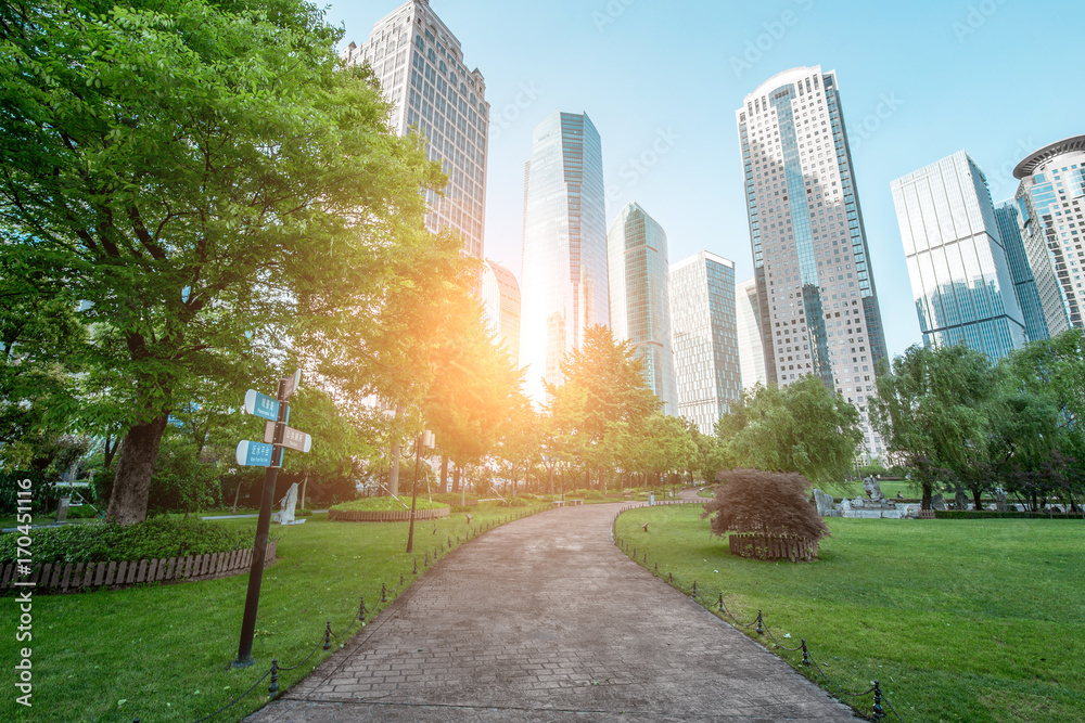 view of the lujiazui financial centre in shanghai china. view of the lujiazui financial centre in shanghai china.