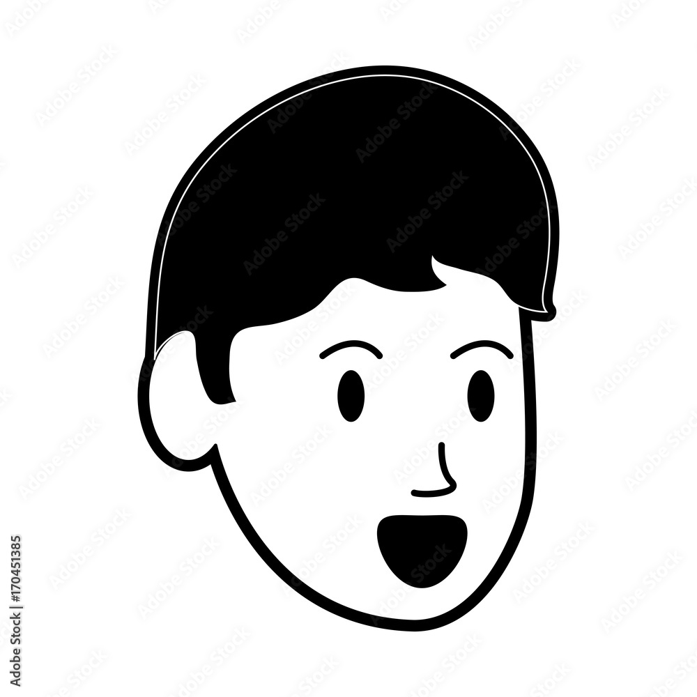 face of man cartoon icon image vector illustration design black and white face of man cartoon icon image vector illustration design black and white