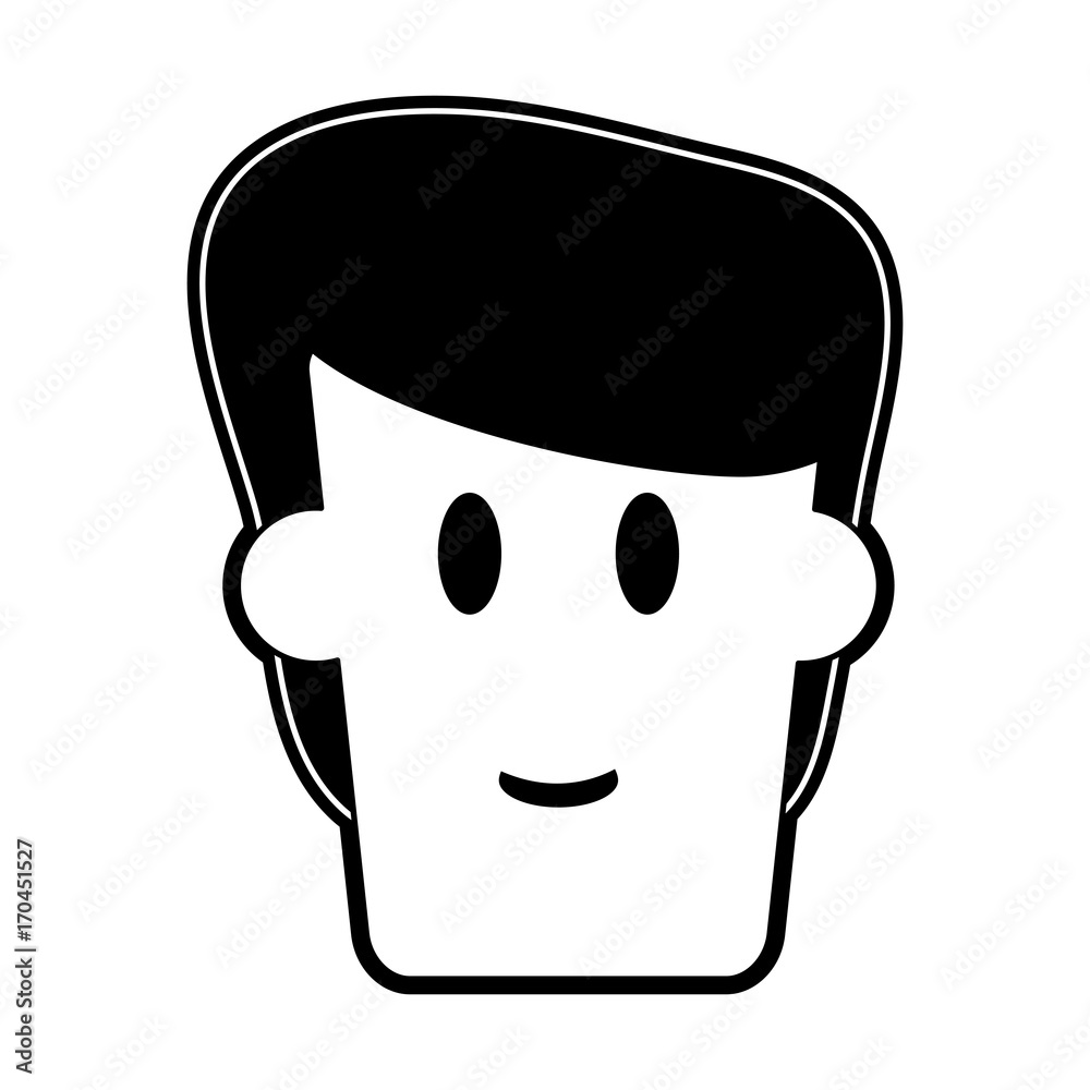 face of man cartoon icon image vector illustration design black and white face of man cartoon icon image vector illustration design black and white