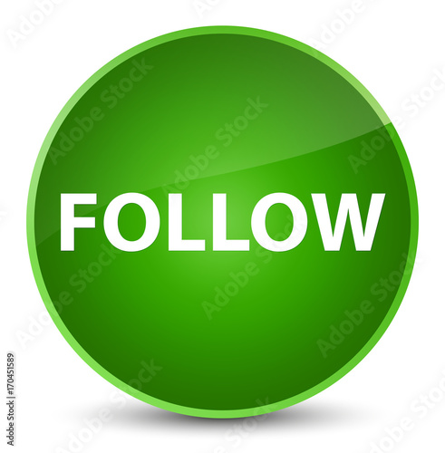 Follow elegant green round button