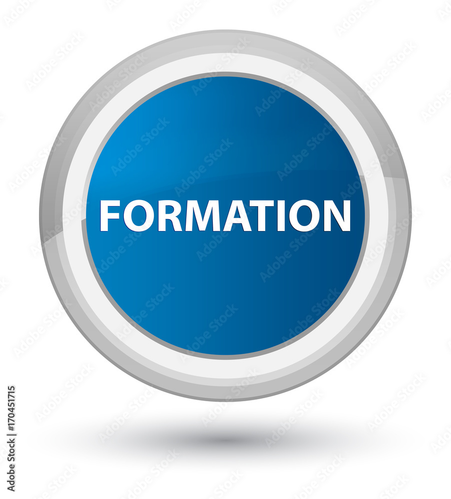 Formation prime blue round button Formation prime blue round button