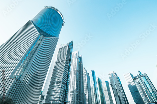 Photography the modern building of the lujiazui financial centre in shanghai china