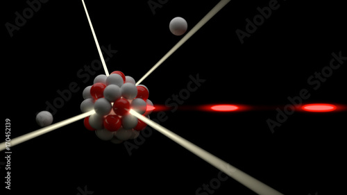 Cuadro en lienzo Kernreaktion Kernphysik