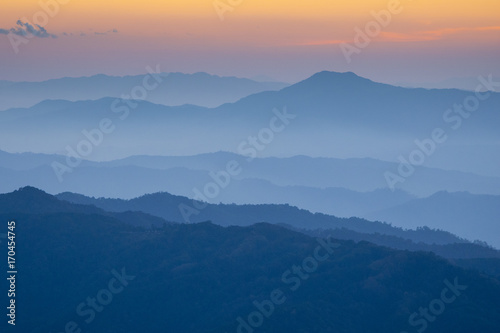 Landscape hill scene while sunset. © newroadboy