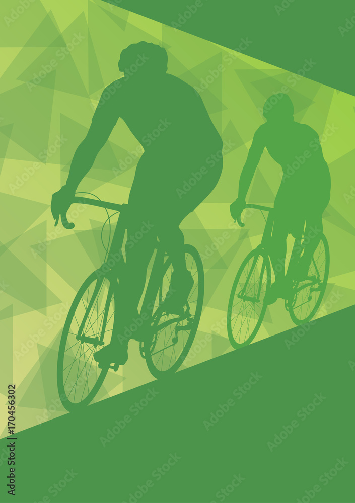 Obraz premium Cycling race man vector abstract