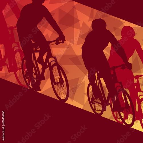 Cycling race man vector abstract