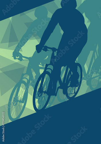 Cycling race man vector abstract