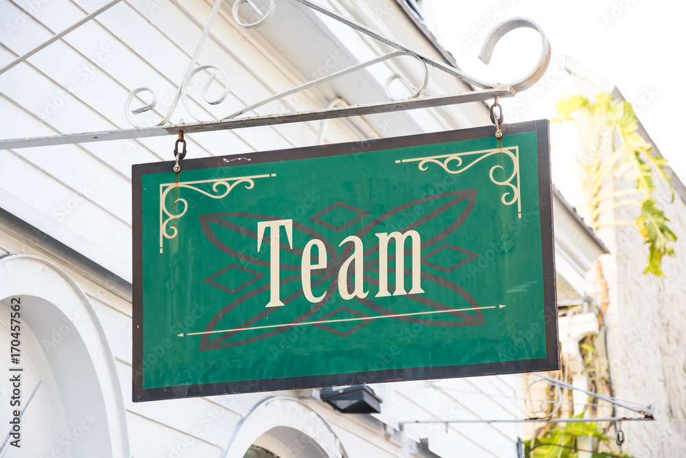 Obraz premium Schild 266 - Team