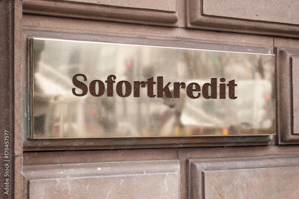 Obraz premium Schild 205 - Sofortkredit