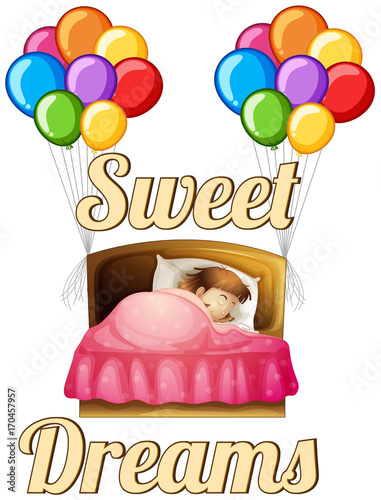 Girl sleeping in bed