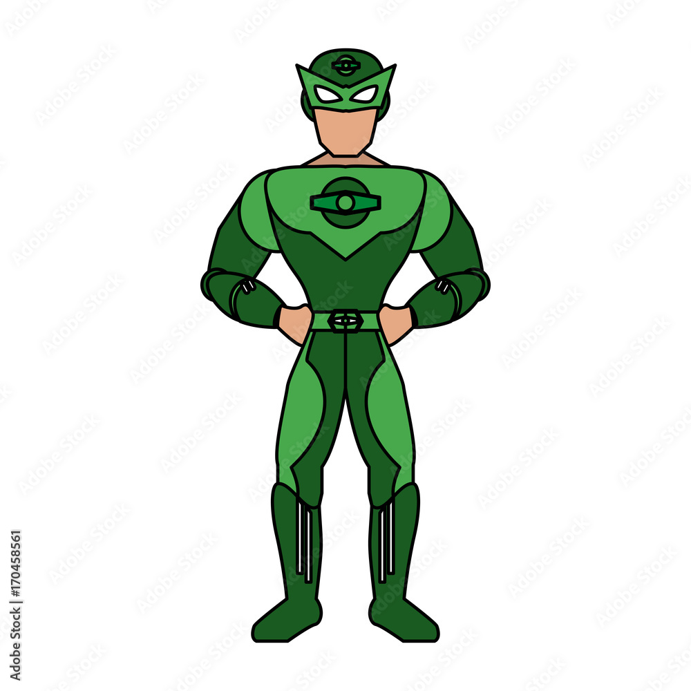 superhero with green uniform avatar icon image vector illustration design superhero with green uniform avatar icon image vector illustration design