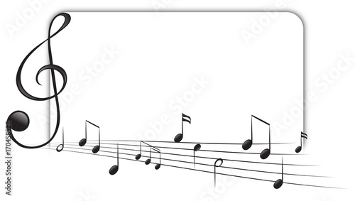 Background template with music notes