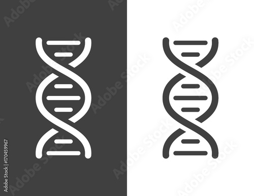 Vector dark grey dna helix icon