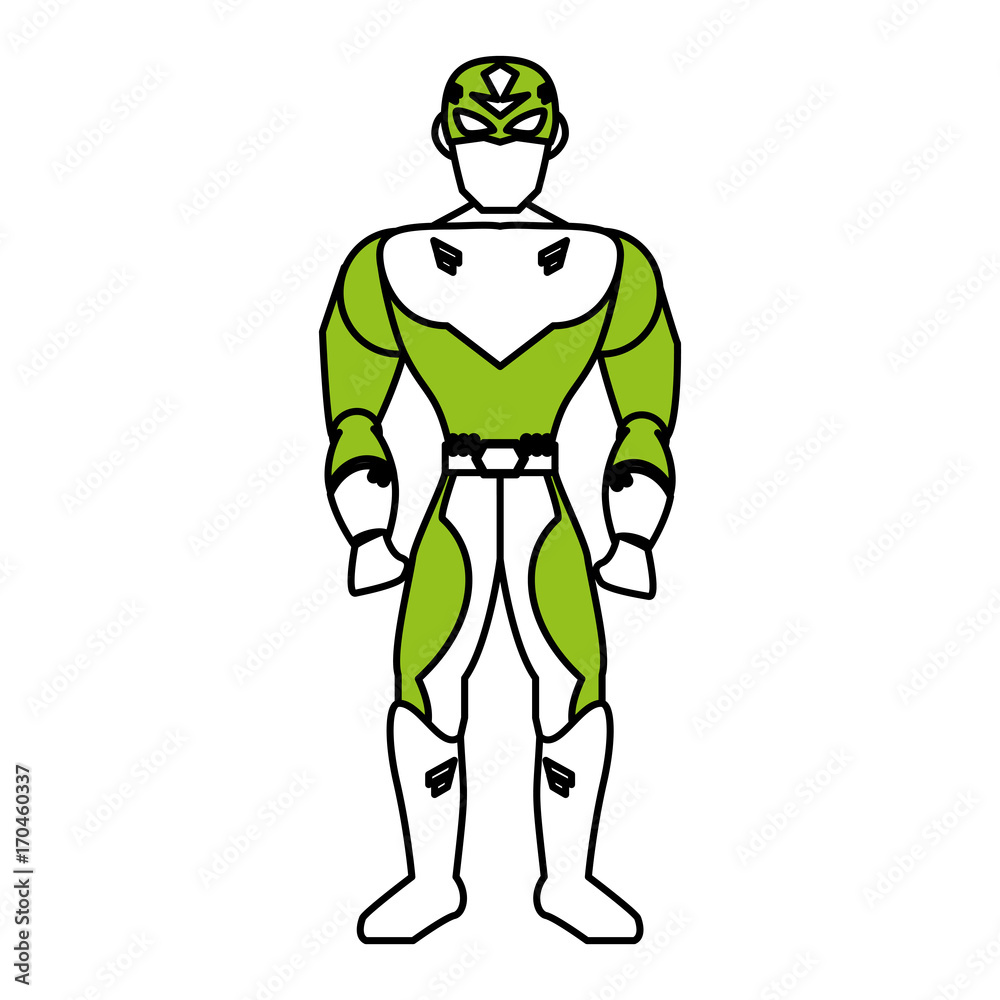superhero standing avatar icon image vector illustration design 