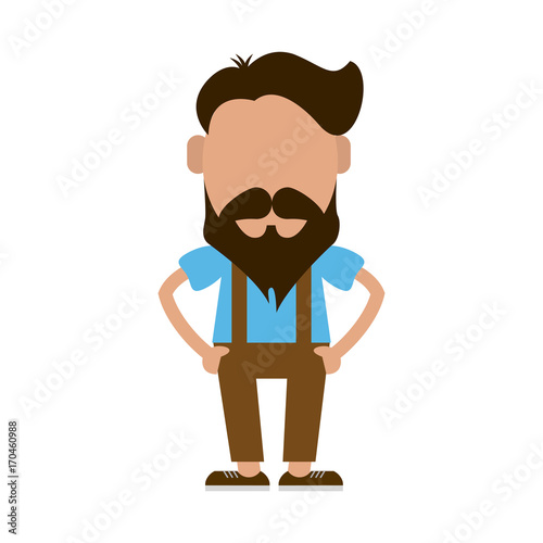 hipster man avatar icon image vector illustration design 