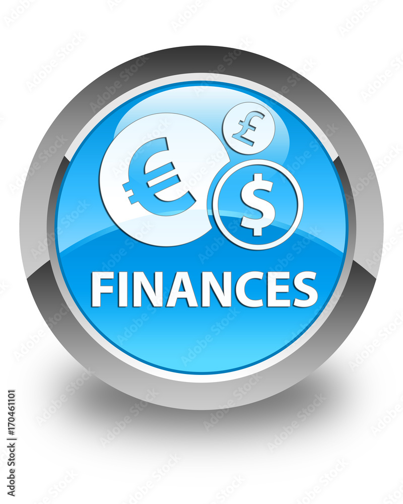 Finances (euro sign) glossy cyan blue round button Finances (euro sign) glossy cyan blue round button