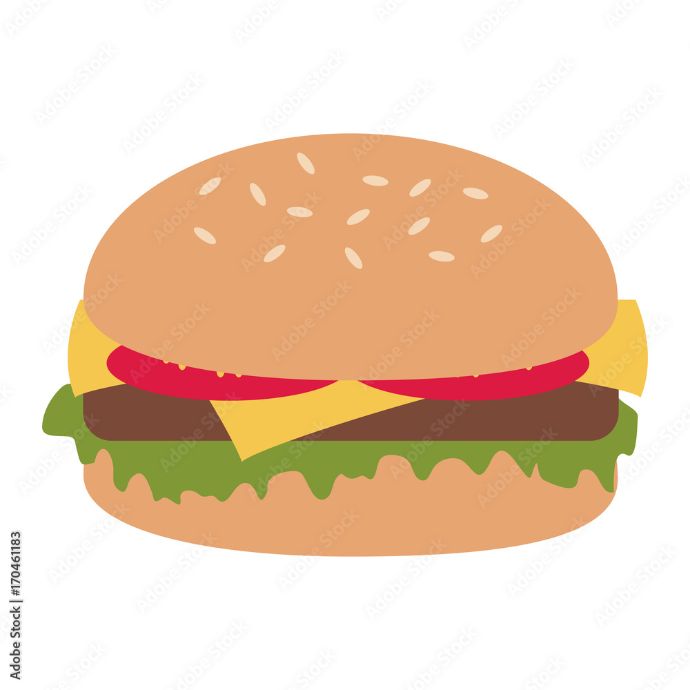 hamburger food icon image vector illustration design hamburger food icon image vector illustration design