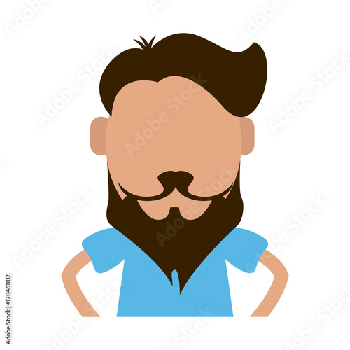 hipster man avatar icon image vector illustration design 