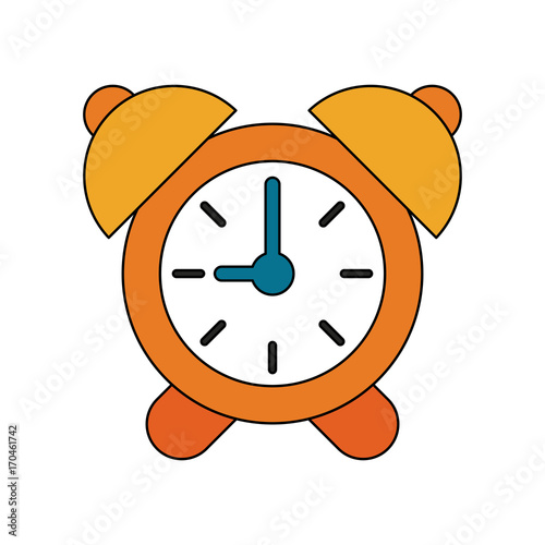analog alarm clock icon image vector illustration design 