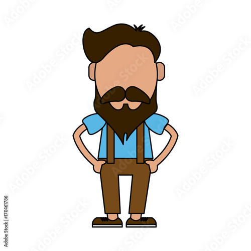 hipster man avatar icon image vector illustration design 