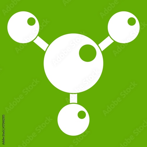 Chemical and physical molecules icon green