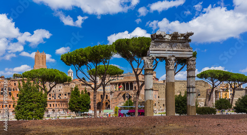 Roman ruins in Rome Italy