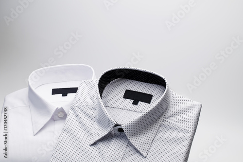 Men's shirts Folded on a white background