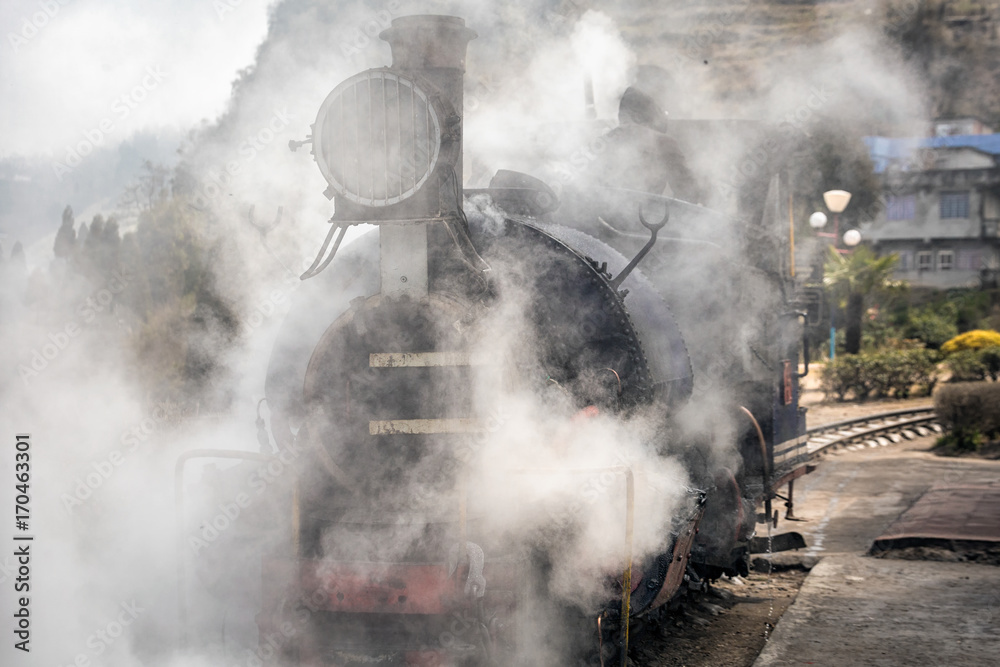 Famous Darjeeling steam train was Built between 1879 and 1881 and now is World Heritage Site by UNESCO, India.