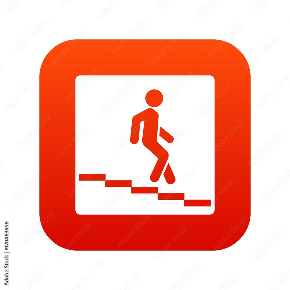 Underpass road sign icon digital red Underpass road sign icon digital red