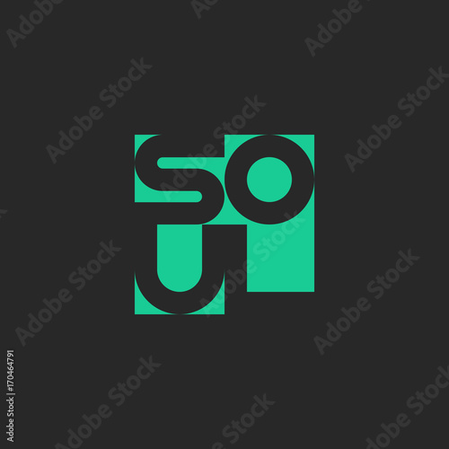 Soul musical poster or t-shirt print box text turquoise color. Music logo album disc cover lettering square shape, concert or party typography banner design element mockup