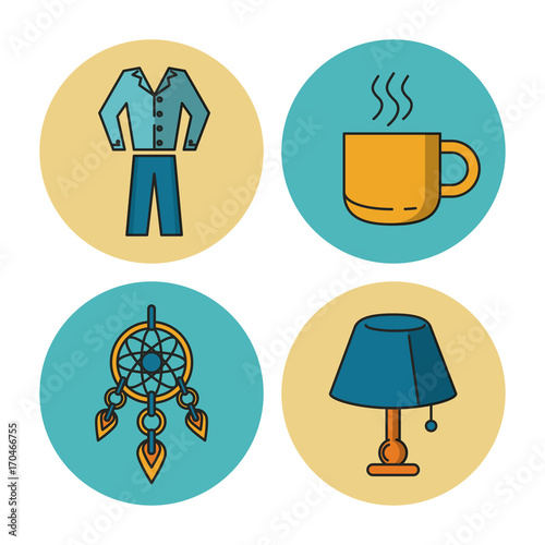 Sweet sleep icons over white background vector illustration graphic design
