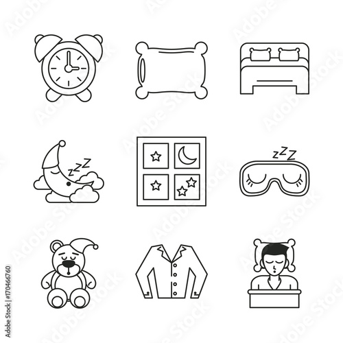 Sweet sleep icons over white background vector illustration graphic design