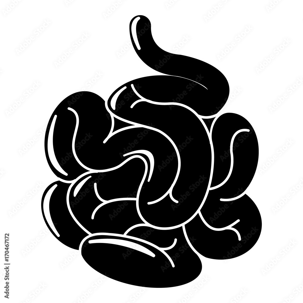 Small intestine icon , simple style Small intestine icon , simple style