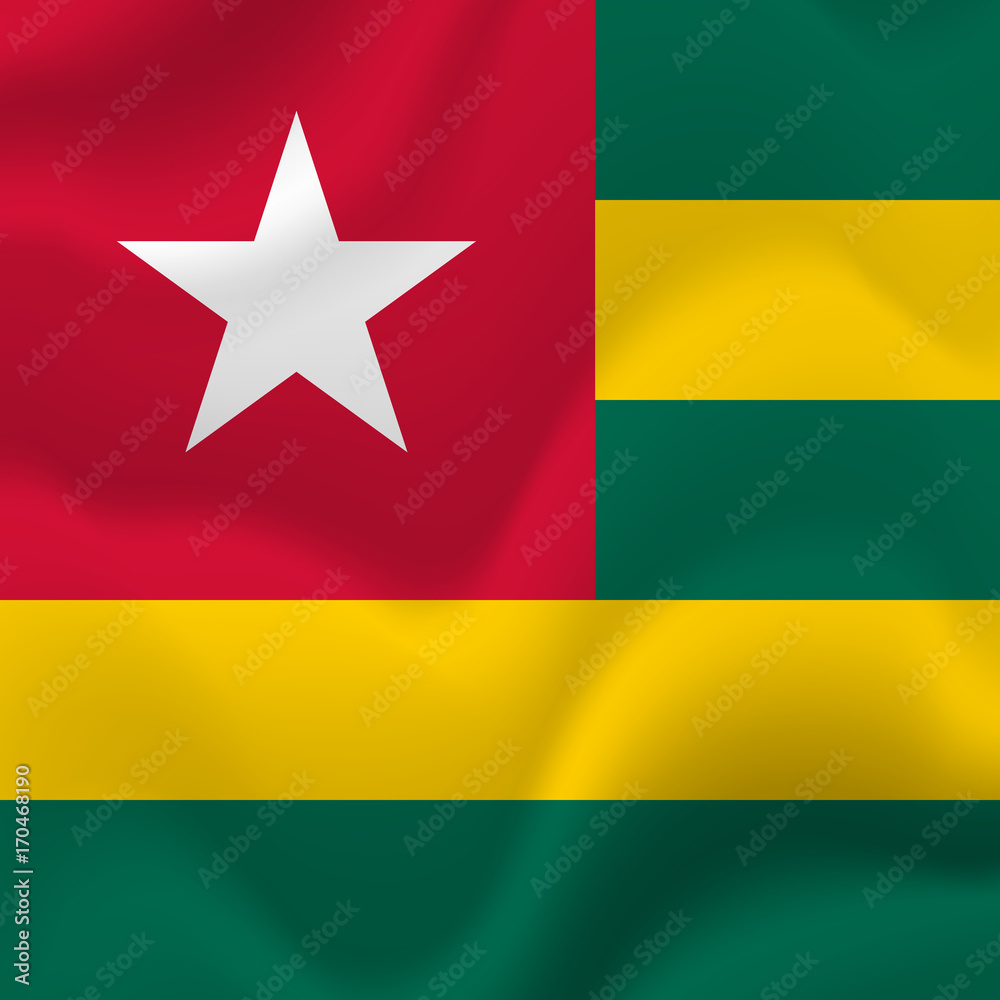 Togo waving flag. Vector illustration. Togo waving flag. Vector illustration.