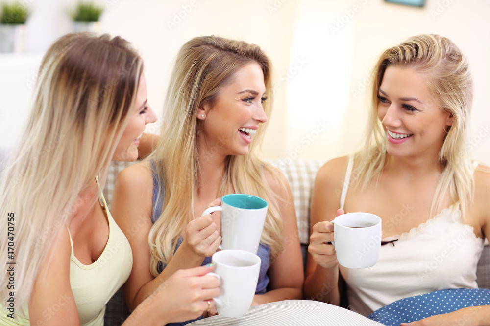Three beautiful young women chilling at home Three beautiful young women chilling at home