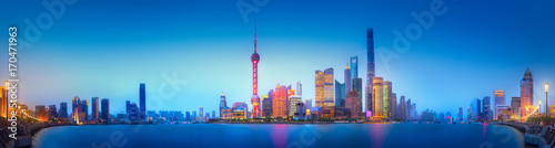 Photo Shanghai skyline cityscape