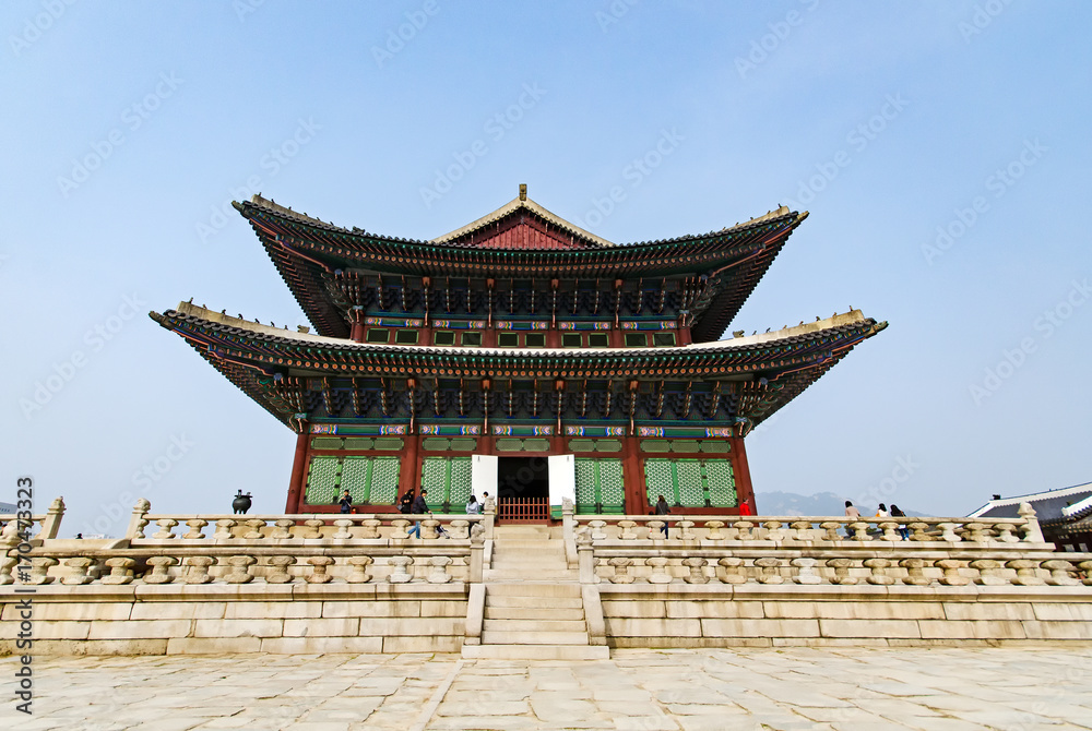 Gyeongbukgung palace also known as Gyeongbokgung Palace or Gyeongbok Palace, was the main royal palace of the Joseon dynasty. Located in Seoul, South Korea its a popular tourist attraction in Seoul. Gyeongbukgung palace also known as Gyeongbokgung Palace or Gyeongbok Palace, was the main royal palace of the Joseon dynasty. Located in Seoul, South Korea its a popular tourist attraction in Seoul.