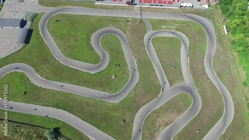 Speedway kart field. View from above