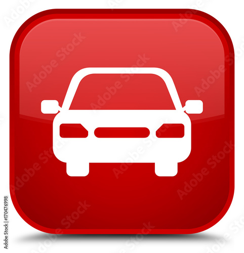 Car icon special red square button