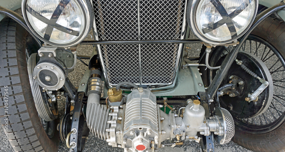 Fototapeta premium close up from an old car