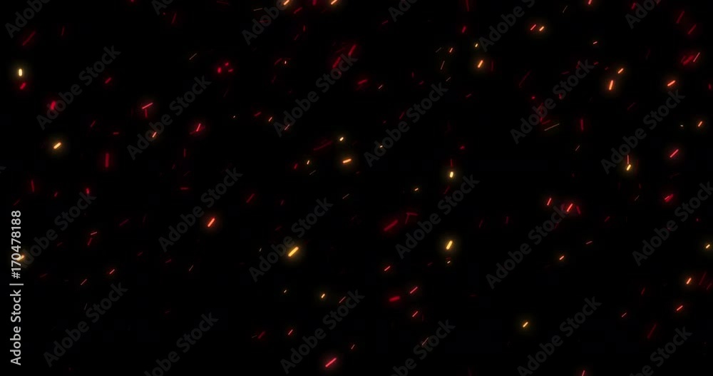 animation flying sparks from a campfire close up. animation flying sparks from a campfire close up.