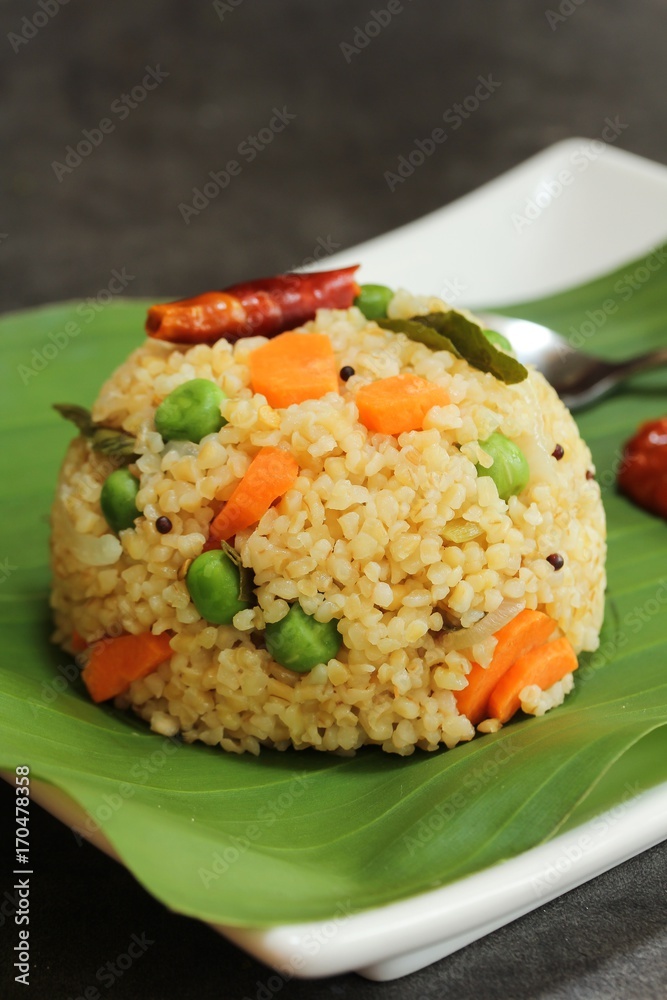 Broken wheat Upma Broken wheat Upma