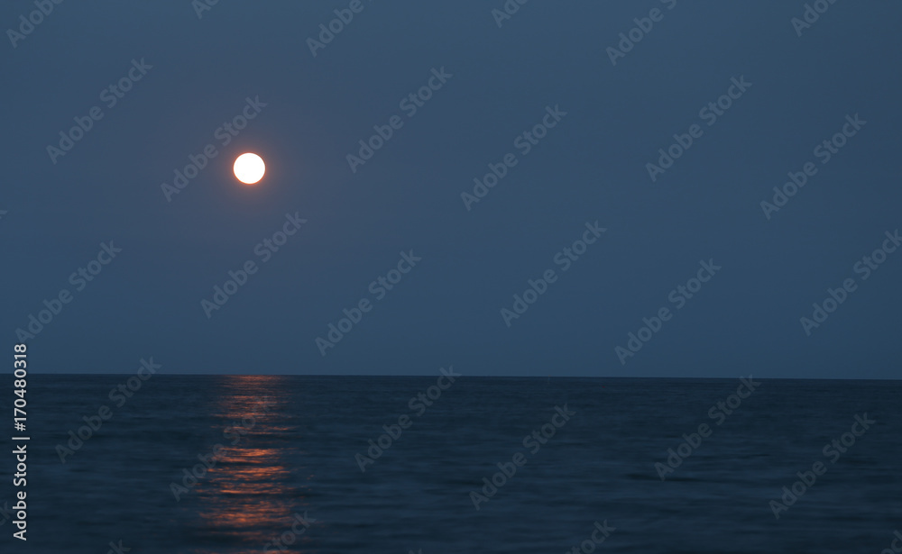 tranquillity scene with big moon tranquillity scene with big moon