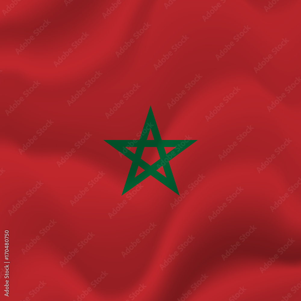 Morocco waving flag. Vector illustration. Morocco waving flag. Vector illustration.