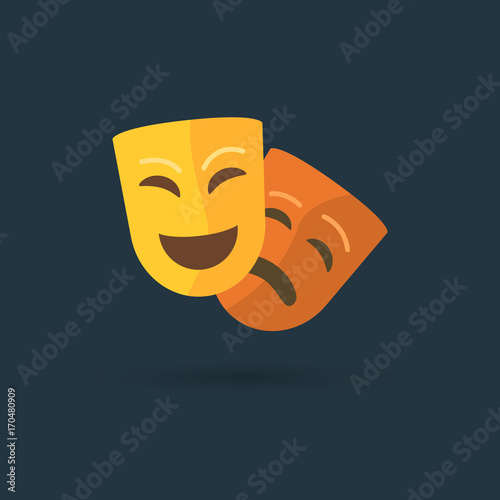 happy and sad masks