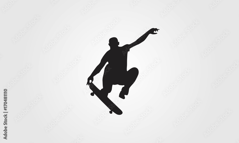 Skateboard freestyle silhouette