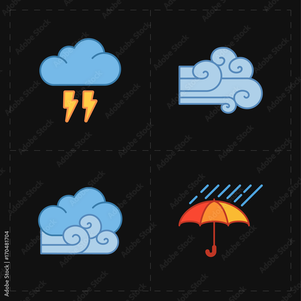 Obraz premium modern weather icons
