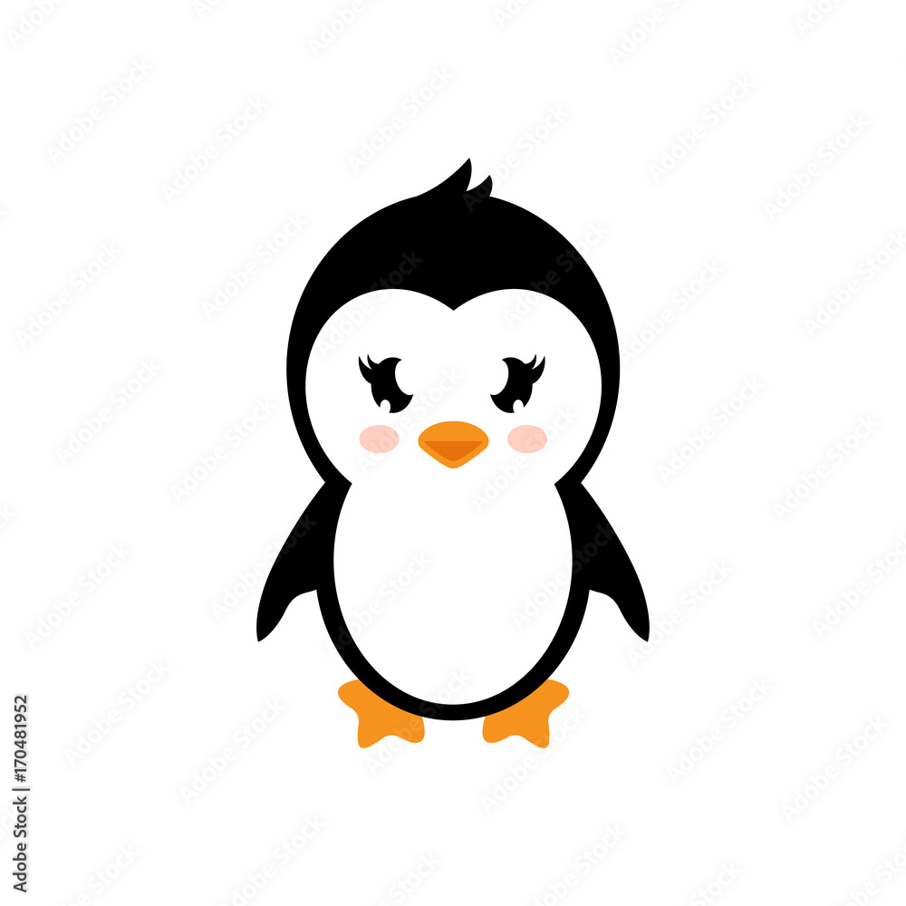 Fototapeta premium cartoon penguin girl